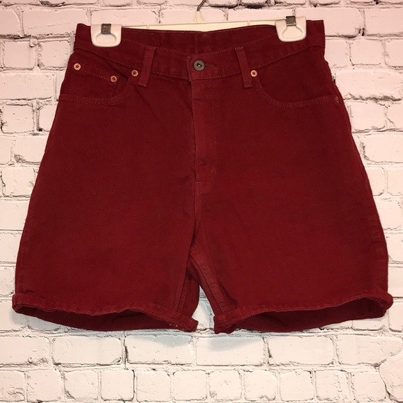 levi's red shorts